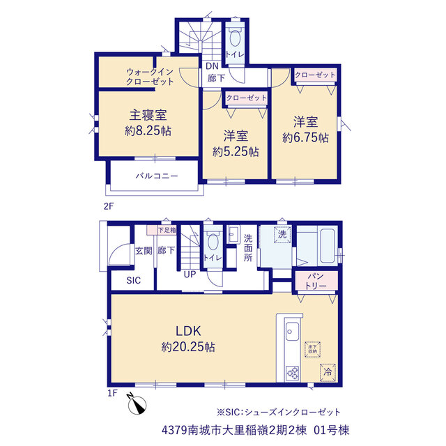 グラファーレ4379南城市大里稲嶺２期２棟の見取り図