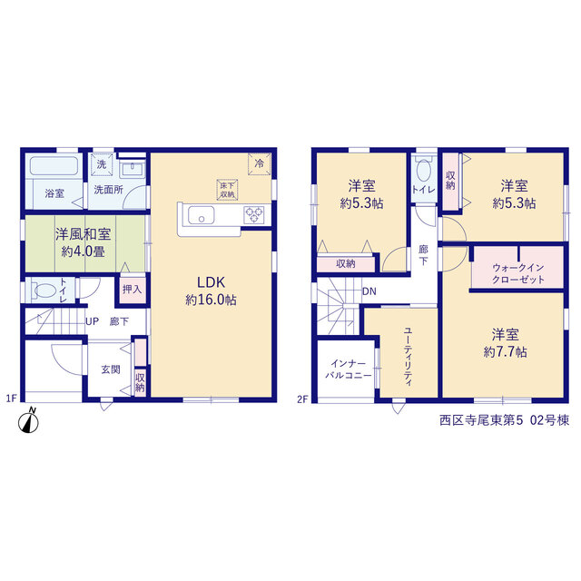 リーブルガーデン西区寺尾東第５の見取り図
