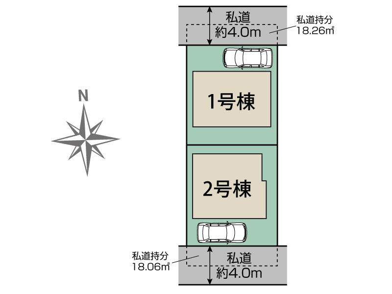 船橋市松が丘3丁目2棟 区画図