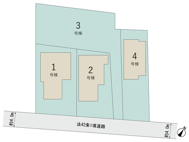 グラファーレ4348さいたま市南中丸１６期４棟の見取り図