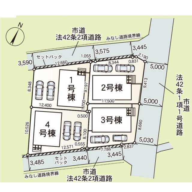 区画図 【販売中物件：2号棟、3号棟】