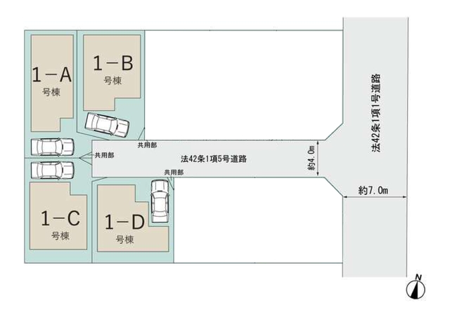 新設の道路は住民の方のみお使いになれる道路ですので、駐車も落ち着いて出来ますね♪