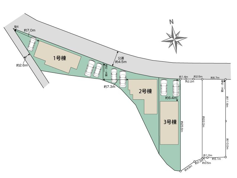 小田原市矢作5棟（うち3棟） 区画図