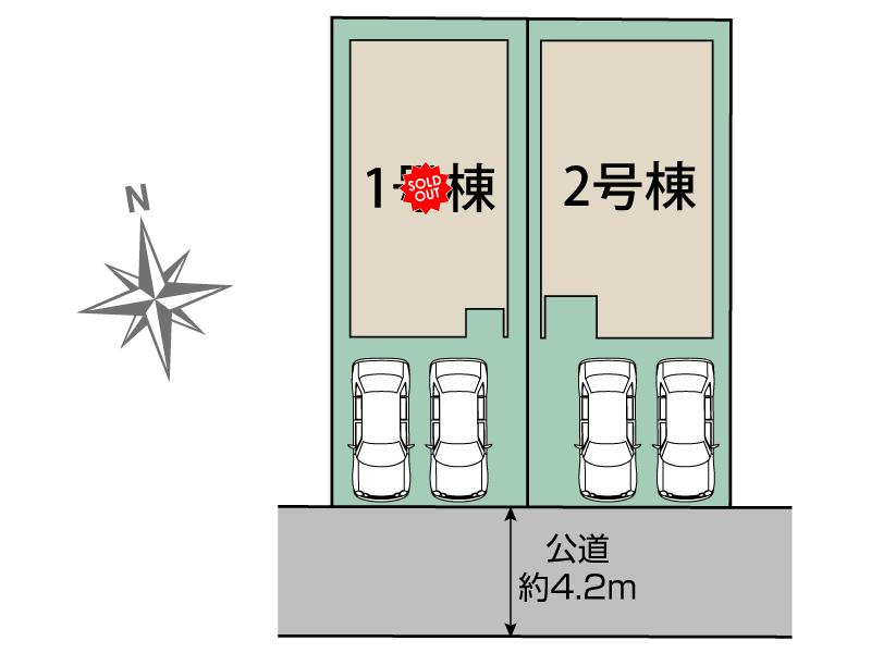 大府市北山町3丁目2棟 区画図
