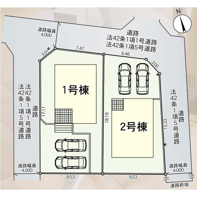 【販売中物件：1号棟、2号棟】