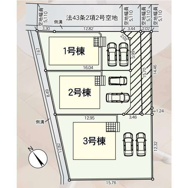 クレイドルガーデン甲府市中小河原 第1の見取り図