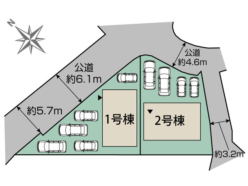 ブルーミングガーデンうるま市川田２期２棟の見取り図