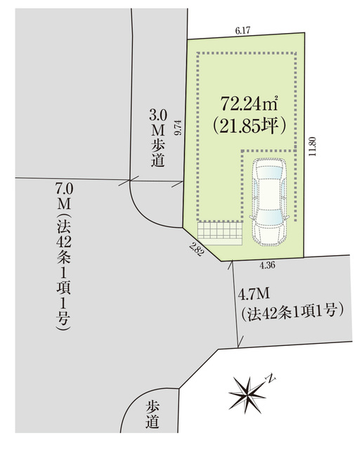 グラファーレ4346羽曳野市西浦１棟の見取り図