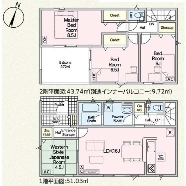 クレイドルガーデン岐阜市今嶺 第2の見取り図