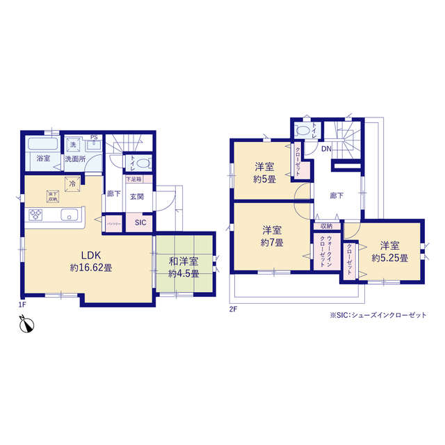 グラファーレ4329八王子市楢原町４期７棟の見取り図