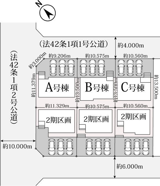 ハートフルタウン知多市新南土地区画整理事業9街区6の見取り図