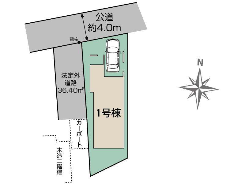 ブルーミングガーデン所沢市緑町４丁目１棟の見取り図