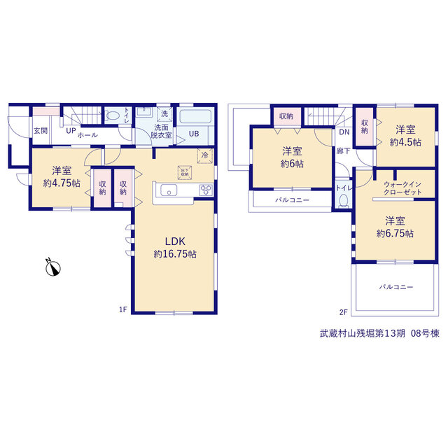 リーブルガーデン武蔵村山残堀第１３期の見取り図