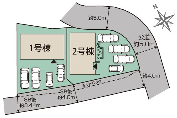 ブルーミングガーデン読谷村長浜３期２棟の見取り図