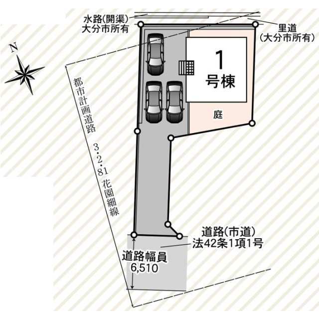 クレイドルガーデン大分市津守 第2の見取り図