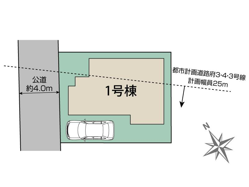府中市四谷1丁目1棟 区画図