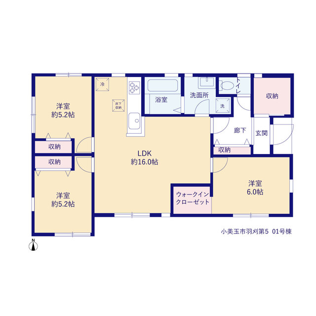 リーブルガーデン小美玉市羽刈第５の見取り図
