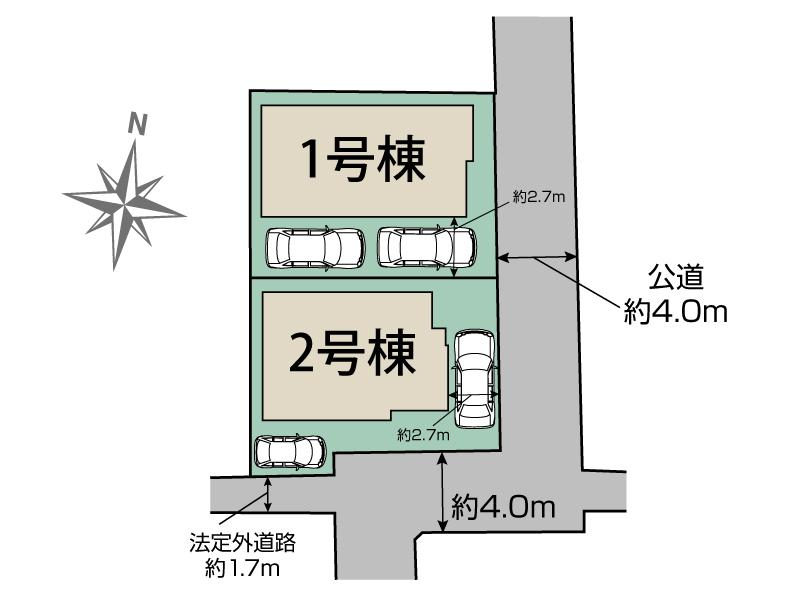 小田原市酒匂5丁目2棟 区画図
