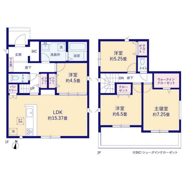 グラファーレ大治町砂子５期２棟の見取り図
