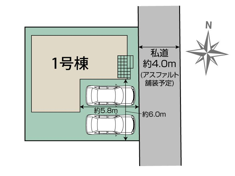 船橋市大穴北4丁目1棟 区画図 【販売中物件：1号棟】