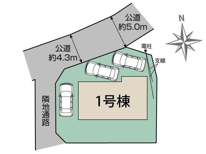 本庄市中央2丁目1棟 区画図 【販売中物件：1号棟】