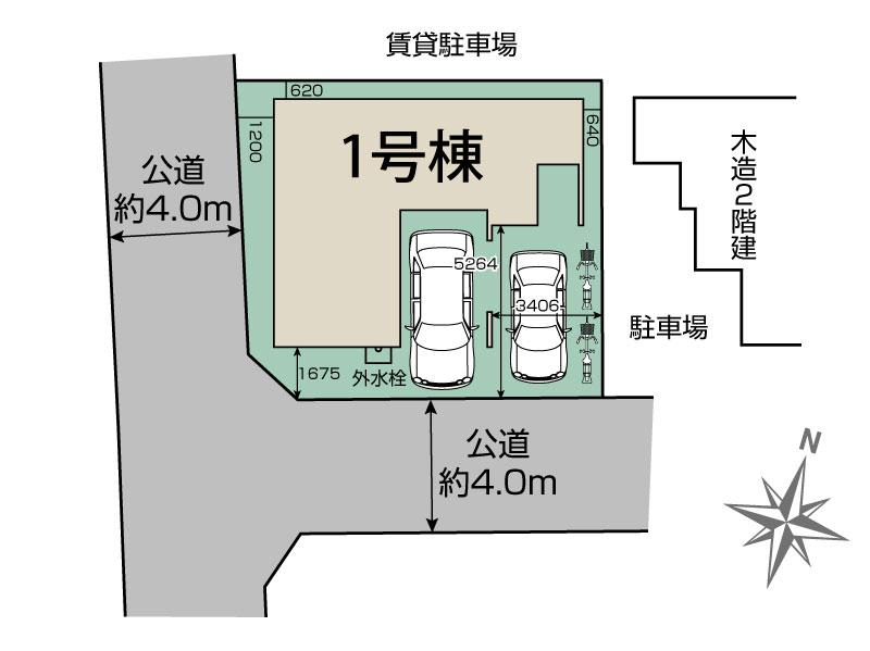 桶川市鴨川1丁目4期1棟 区画図 【販売中物件：1号棟】