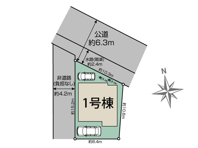 天理市平等坊町2期1棟 区画図 【販売中物件：1号棟】