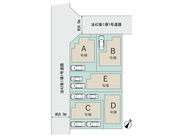 ハートフルタウン松戸市六高台4丁目70番の見取り図