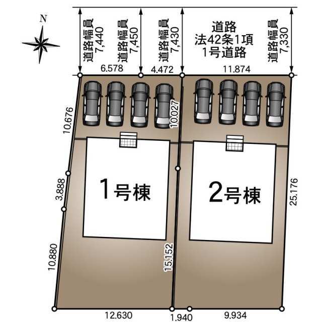 クレイドルガーデン浜松市中央区村櫛町 第1の見取り図
