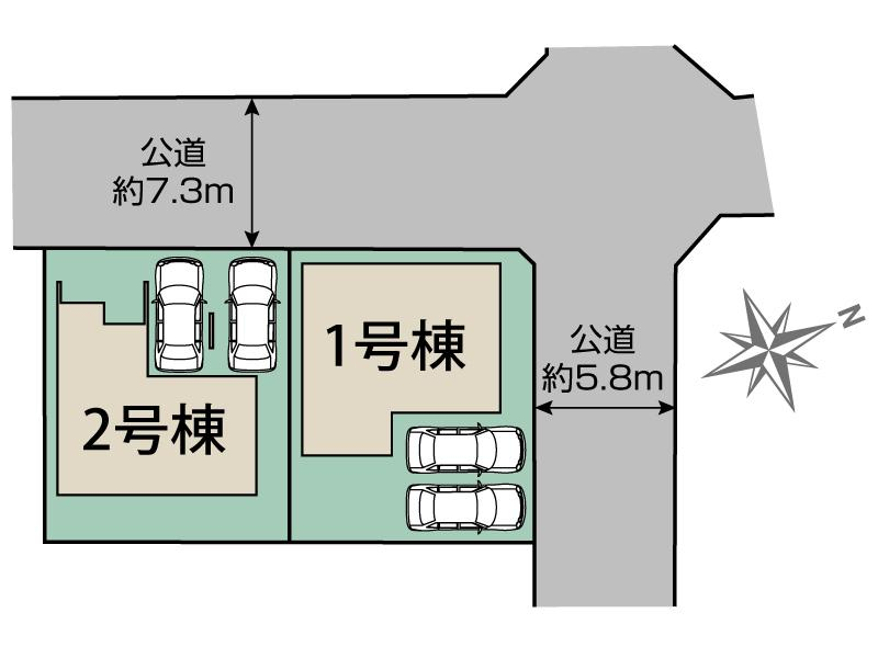 ブルーミングガーデン福岡市南区皿山４丁目２棟の見取り図