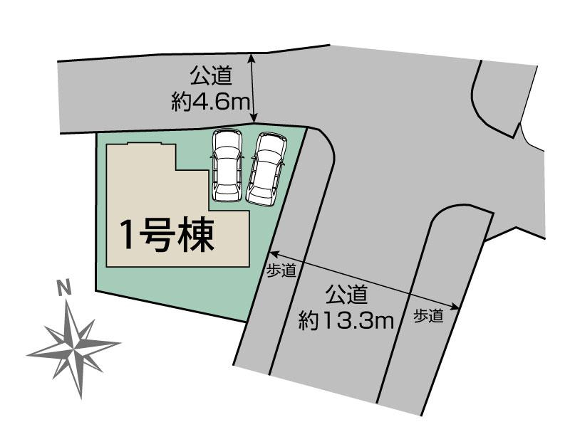 筑紫野市吉木1棟 区画図 【販売中物件：1号棟】