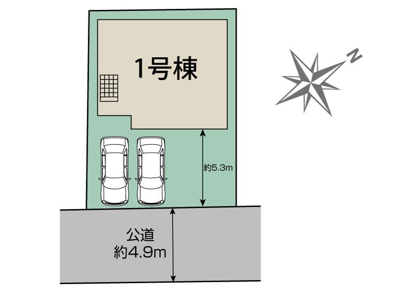 北九州市小倉南区津田新町1丁目1棟 区画図 【販売中物件：1号棟】