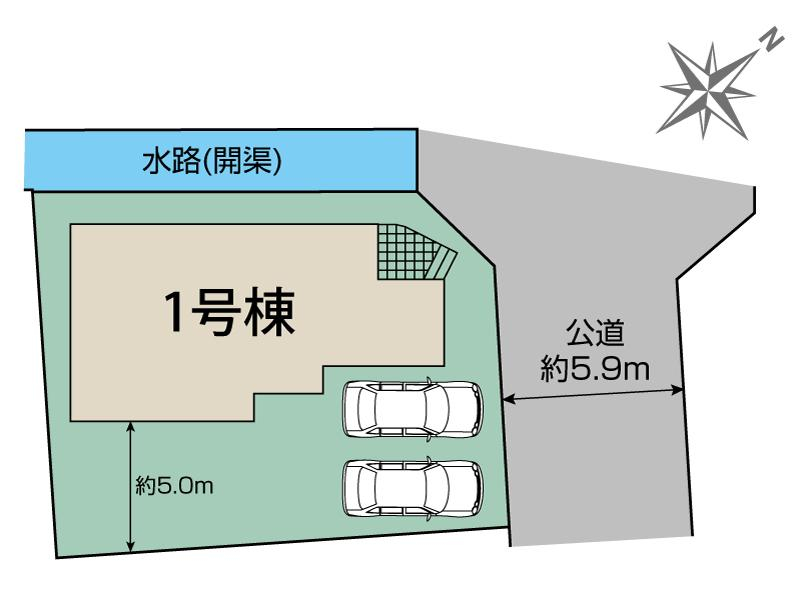 北九州市小倉南区上貫2丁目 区画図 【販売中物件：1号棟】