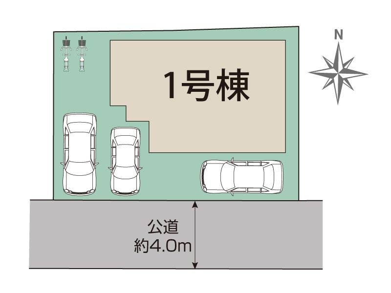 宇都宮市泉が丘7丁目2期1棟 区画図 【販売中物件：1号棟】