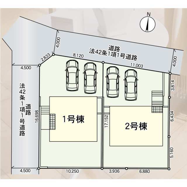 クレイドルガーデン水戸市酒門町 第18の見取り図
