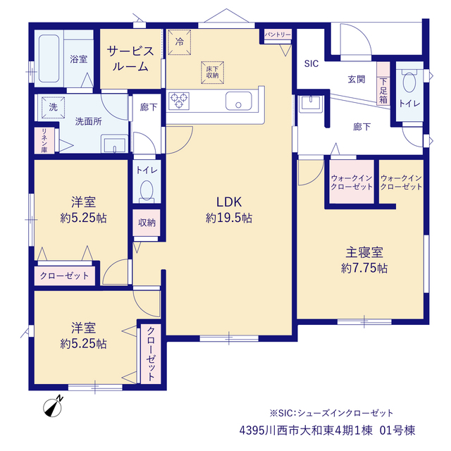 グラファーレ4395川西市大和東４期１棟の見取り図