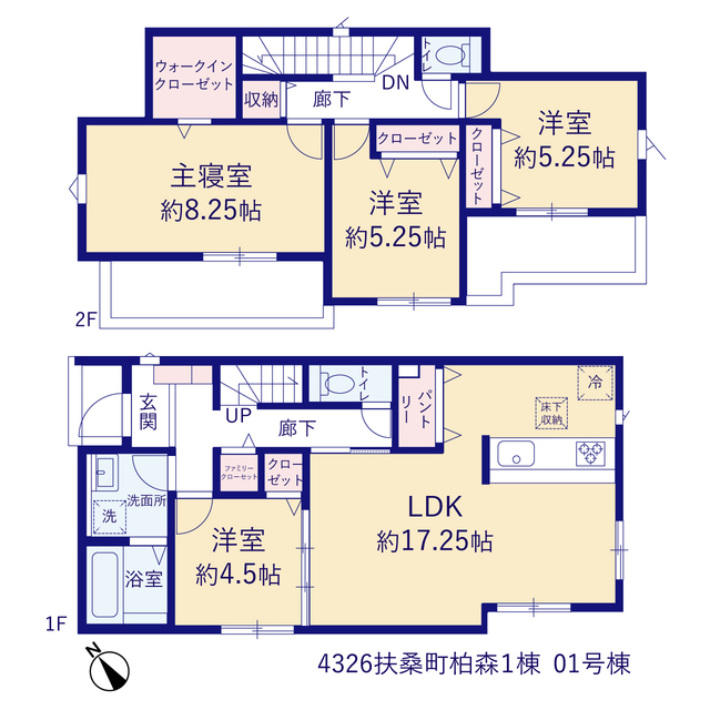 グラファーレ扶桑町柏森１棟の見取り図