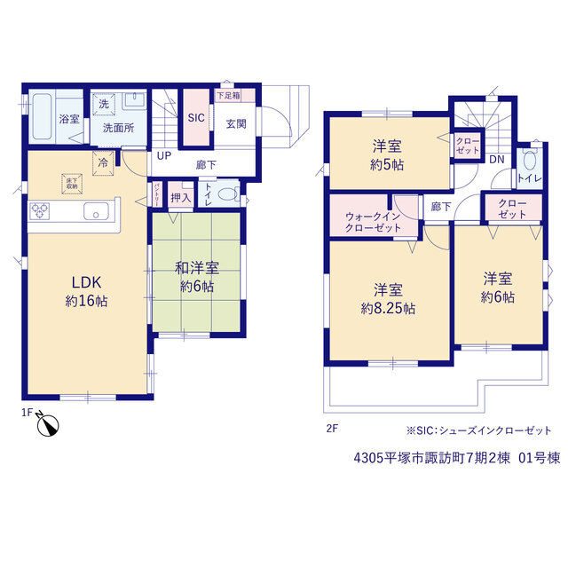 グラファーレ4305平塚市諏訪町７期２棟の見取り図