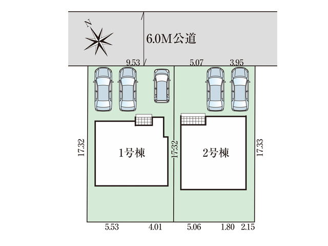 グラファーレ4352宇都宮市東峰２棟の見取り図