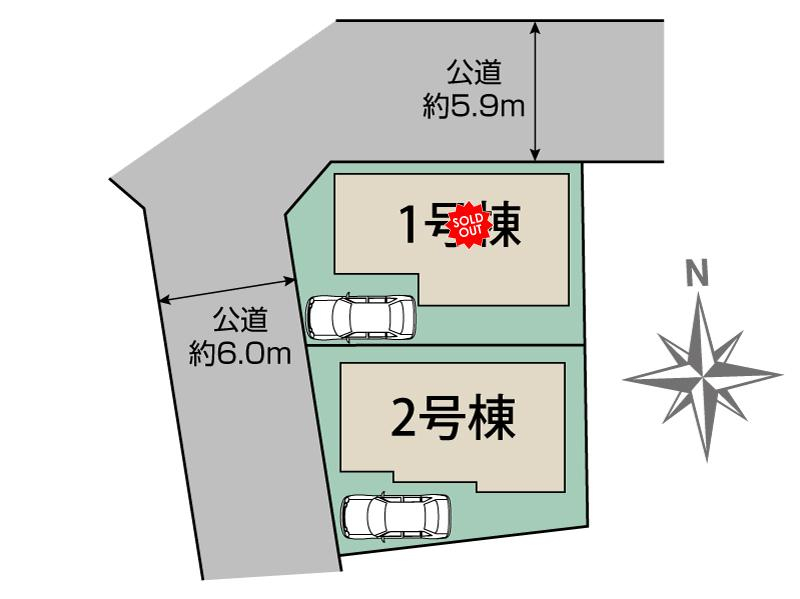 ブルーミングガーデン千葉市緑区あすみが丘１丁目２棟の見取り図