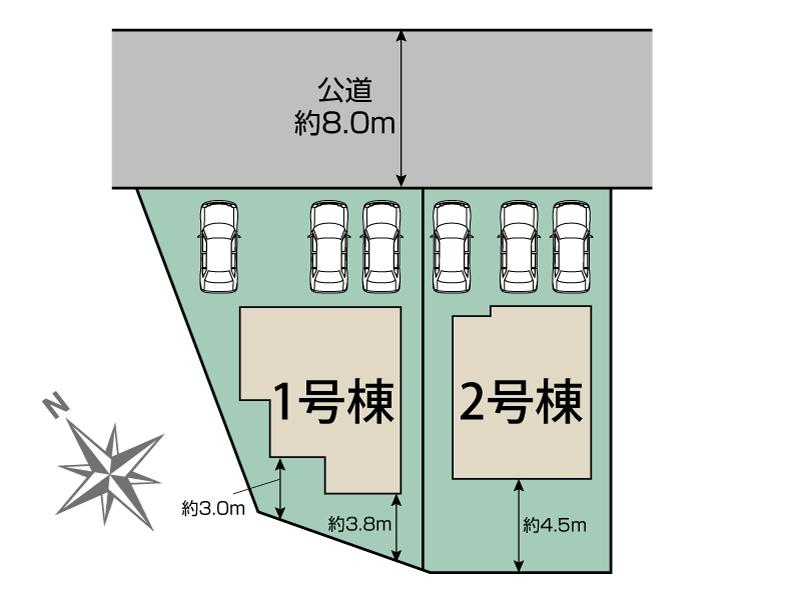 ブルーミングガーデン札幌市北区新琴似８条１１丁目２棟の見取り図