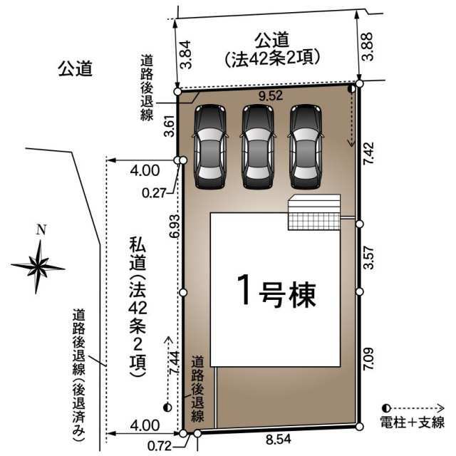クレイドルガーデン高知市比島町 第1の見取り図