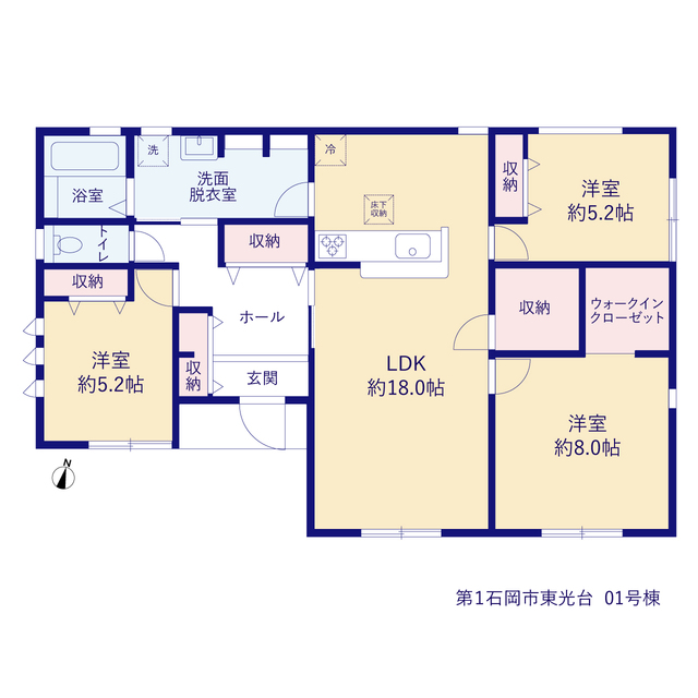リーブルガーデン第１石岡市東光台の見取り図