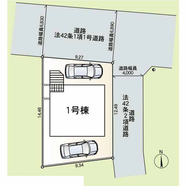 クレイドルガーデン伊勢崎市曲輪町 第1の見取り図