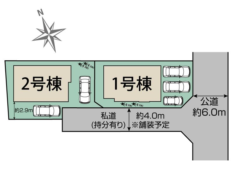 ブルーミングガーデン上尾市井戸木３丁目２棟の見取り図