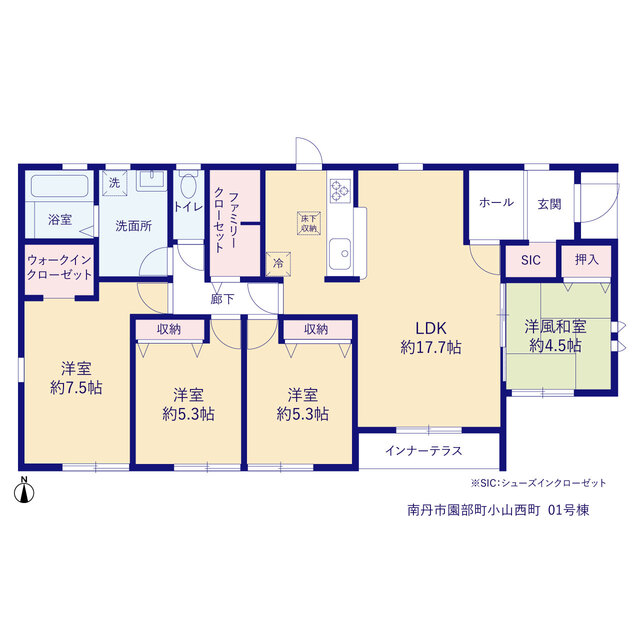 リーブルガーデン南丹市園部町小山西町の見取り図