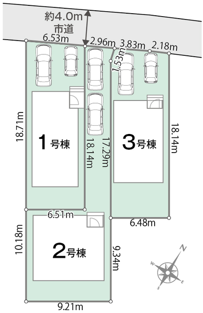 リナージュネクスジー上尾市大谷本郷０１期の見取り図