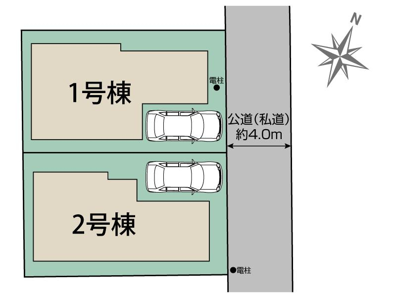 ブルーミングガーデン練馬区立野町　２棟の見取り図