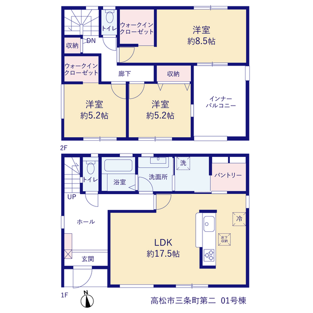 リーブルガーデン高松市三条町第二の見取り図