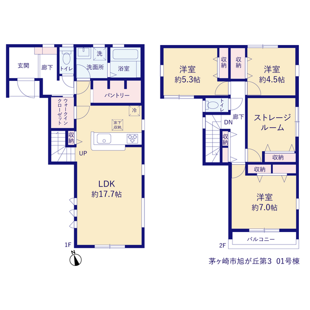 リーブルガーデン茅ヶ崎市旭が丘第３の見取り図